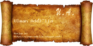 Ulman Adélia névjegykártya